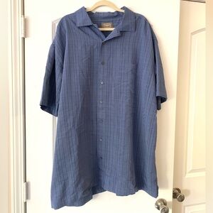 NWT Men’s The Foundry Supply Blue Short Sleeve Island Getaway Buttondown Shirt